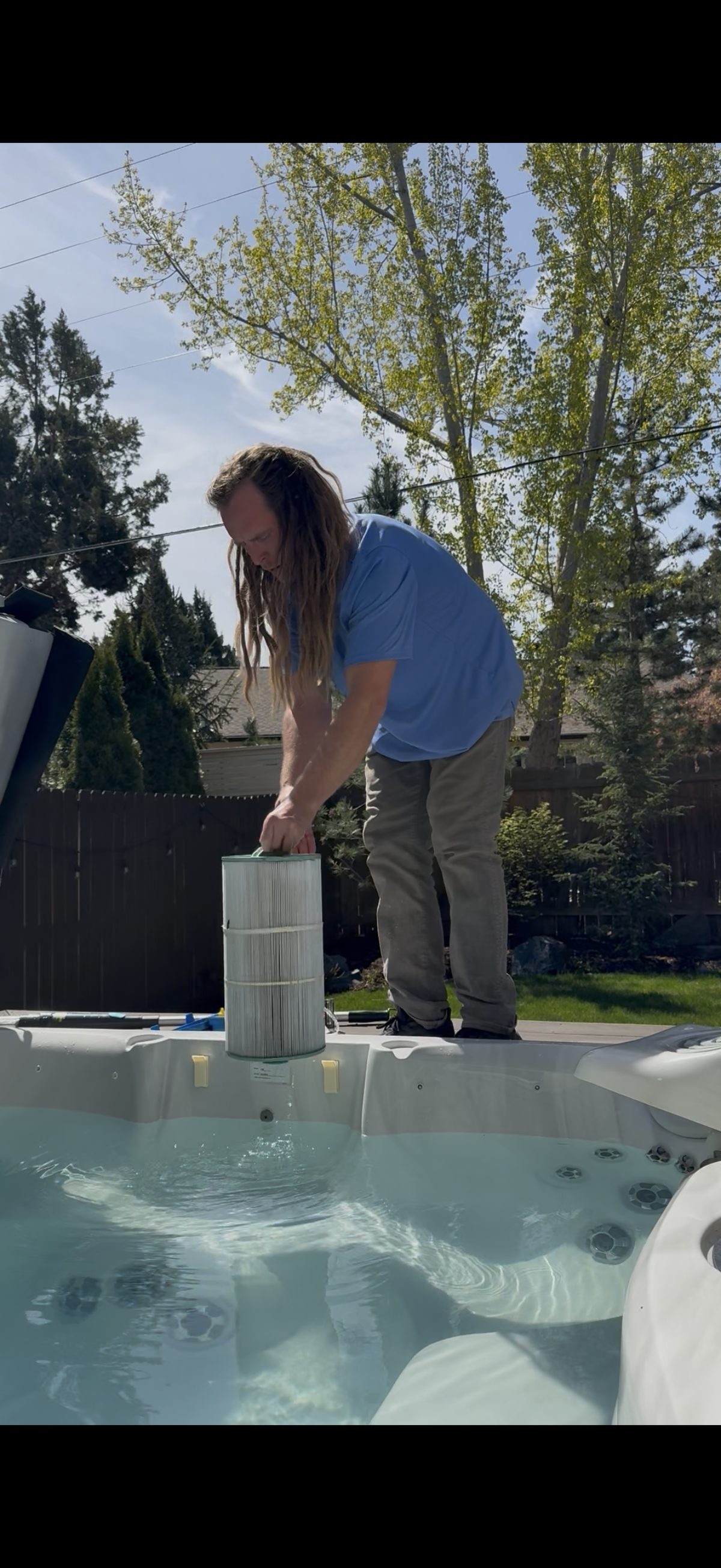 Hot tub filter cartridge cleaning service in Central Oregon